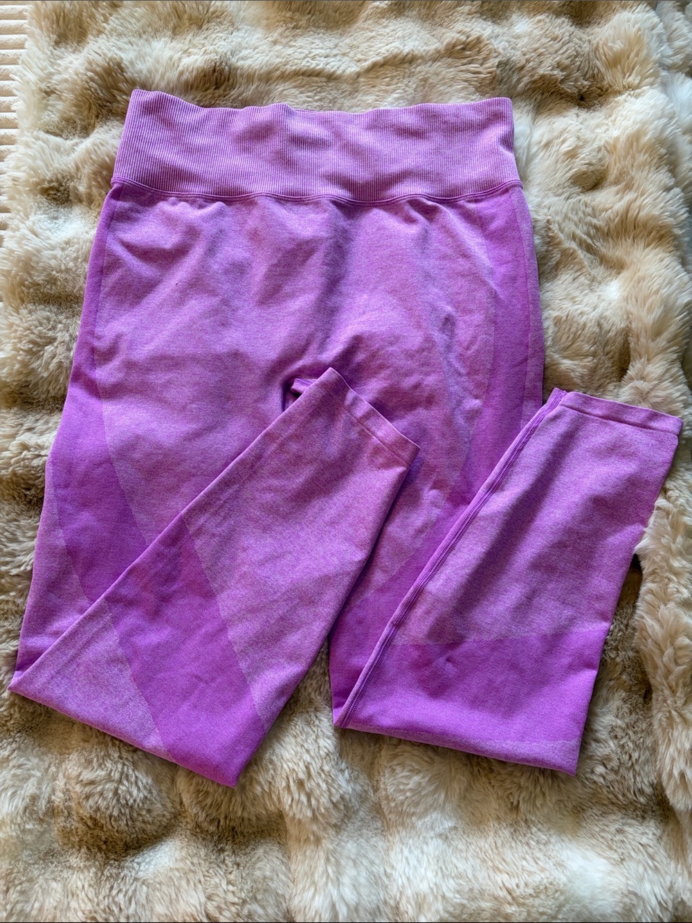 PINK workout leggings seamless high rise in a pink marl size large back pocket
